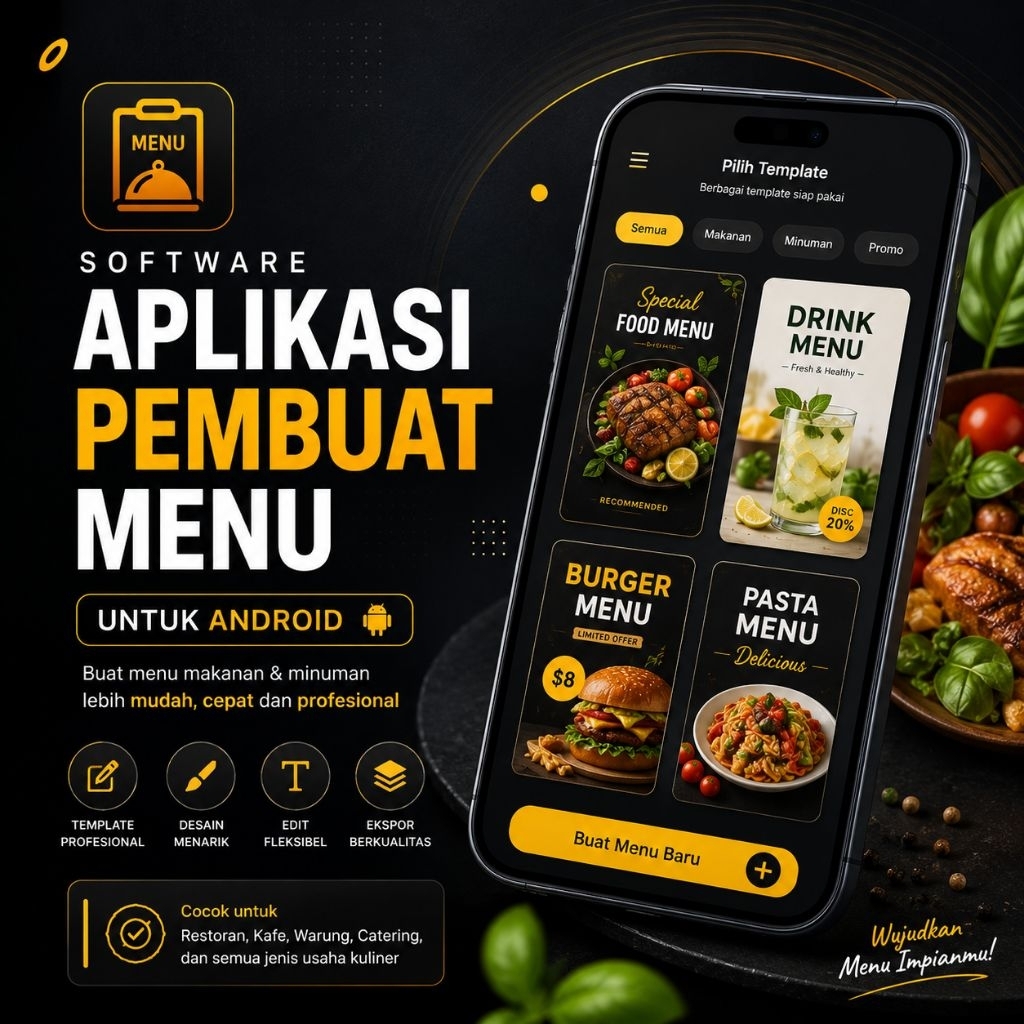Software Aplikasi Pembuat Daftar Menu Di Android