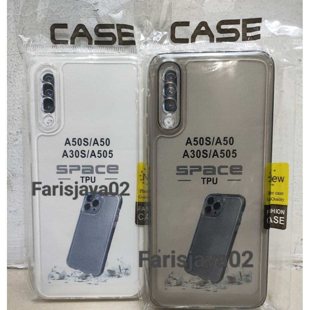 Silikon Case Samsung A50S A30S A50 Softcase Casing Clear bening Terasparan Clear Black