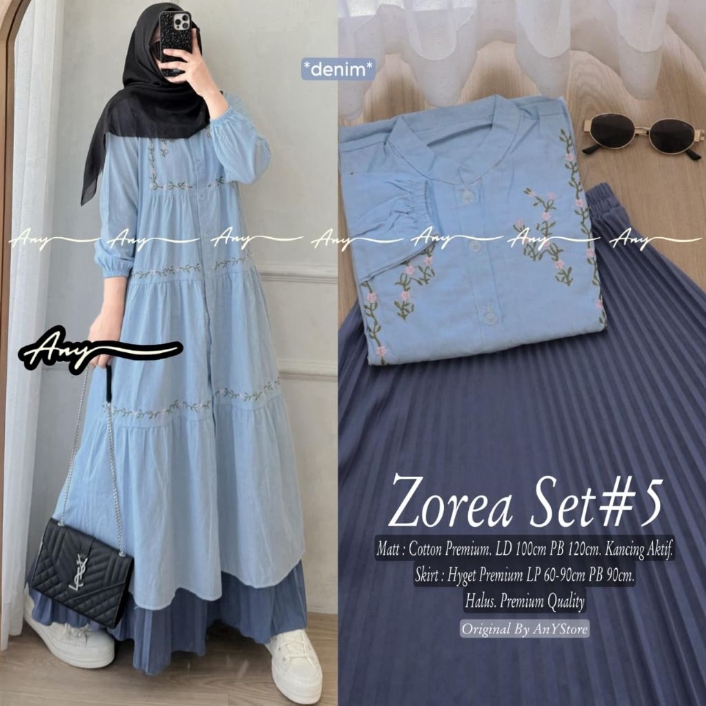 Zorea set rok, Setelan Wanita (atasan+rok) ori by AnY -  saqila jumbo set by kayla