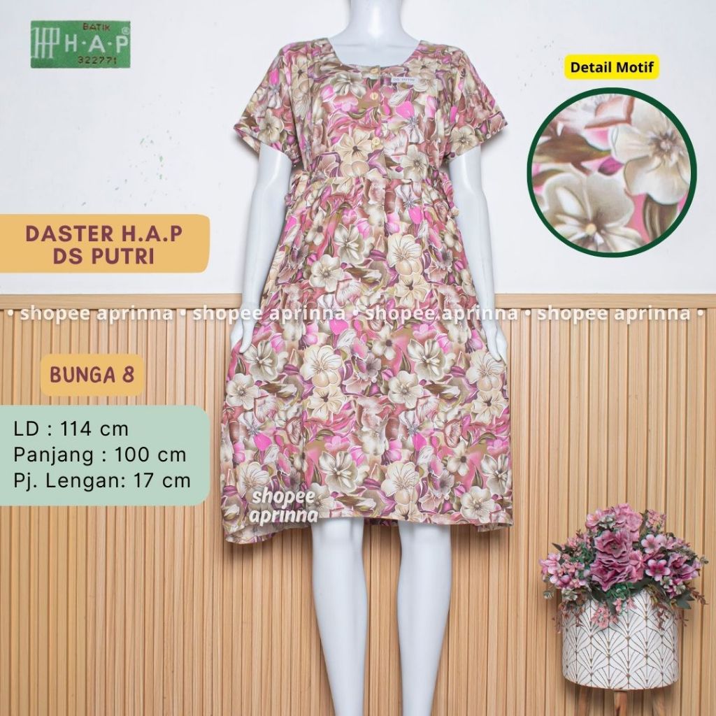 Daster PUTRI Model Chibi HAP Terbaru Busui Friendly Baju Wanita Dewasa