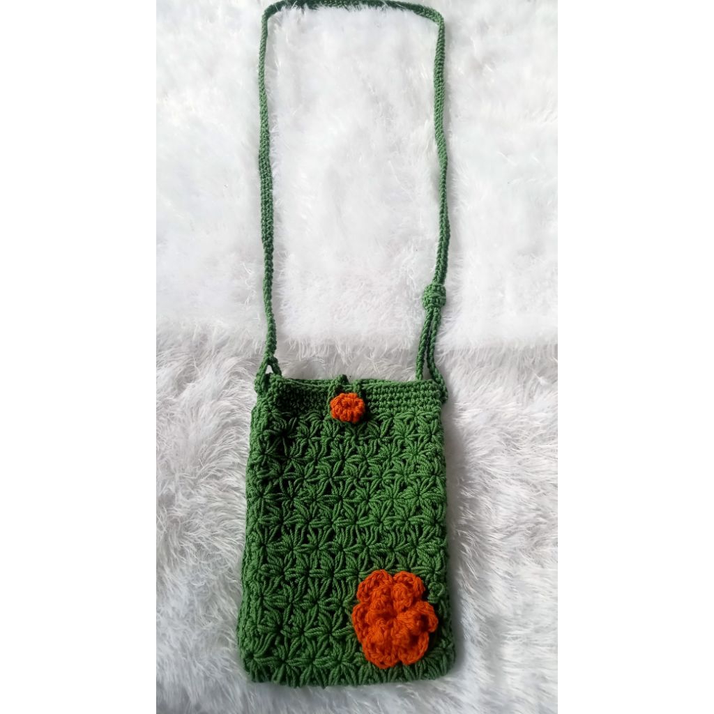 Tas Slinbag Hp Rajut Handmade kokoh & Cantik