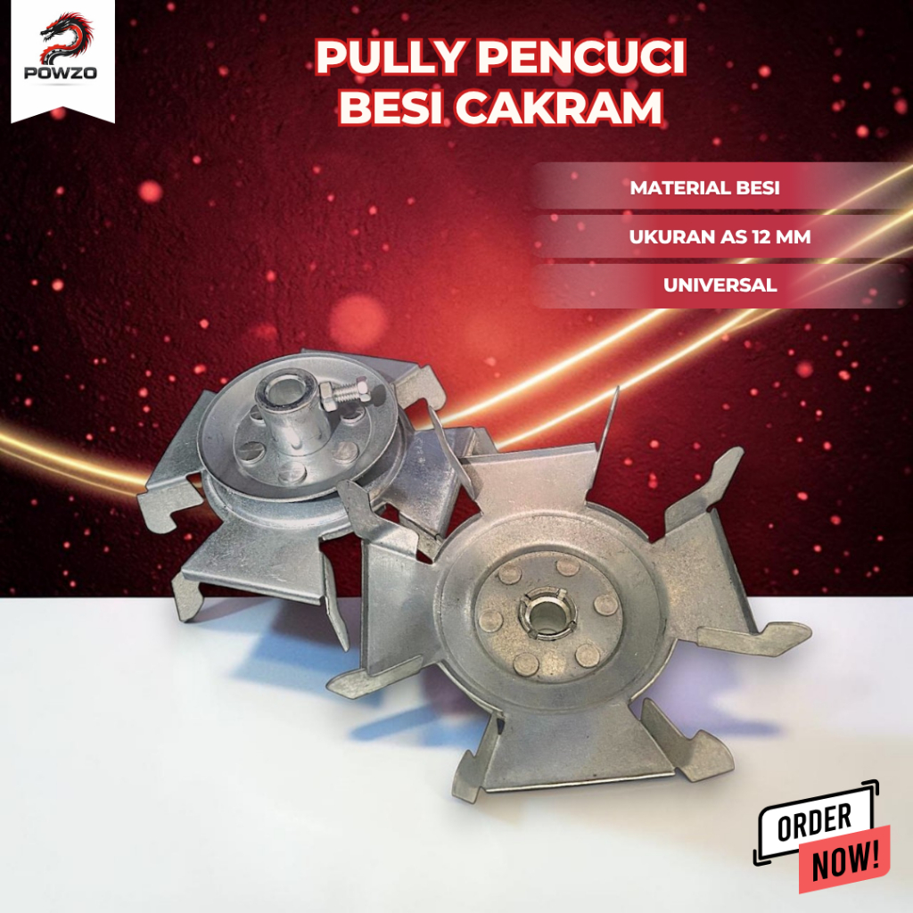 POWZO PULLY WASH BESI CAKRAM 10 MM & 12 MM/PULLY PENCUCI CAKRAM UNIVERSAL