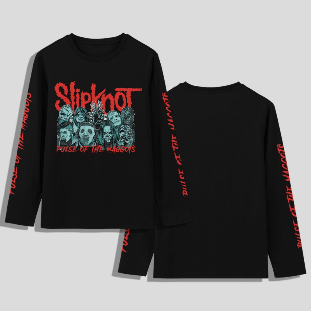 Goodnes Club - Kaos Lengan Panjang Slipknot Atasan pria wanita Baju Pria Wanita