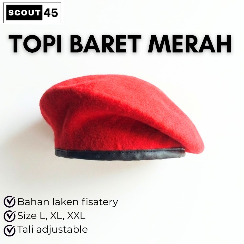 Topi Baret Merah Laken, Topi Baret merah untuk pemuda pancasila, kokam, grib, baret anak sekolah, to
