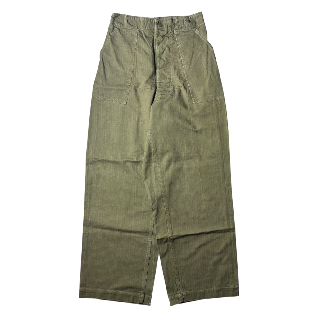 Vintage US Army OG-107 Herringbone Twill Fatigue Pants - Starburst Button