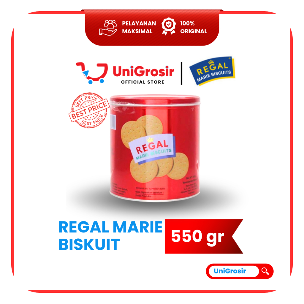 [UniGrosir] MARIE REGAL BISKUIT KALENG BISCUIT 550 gr