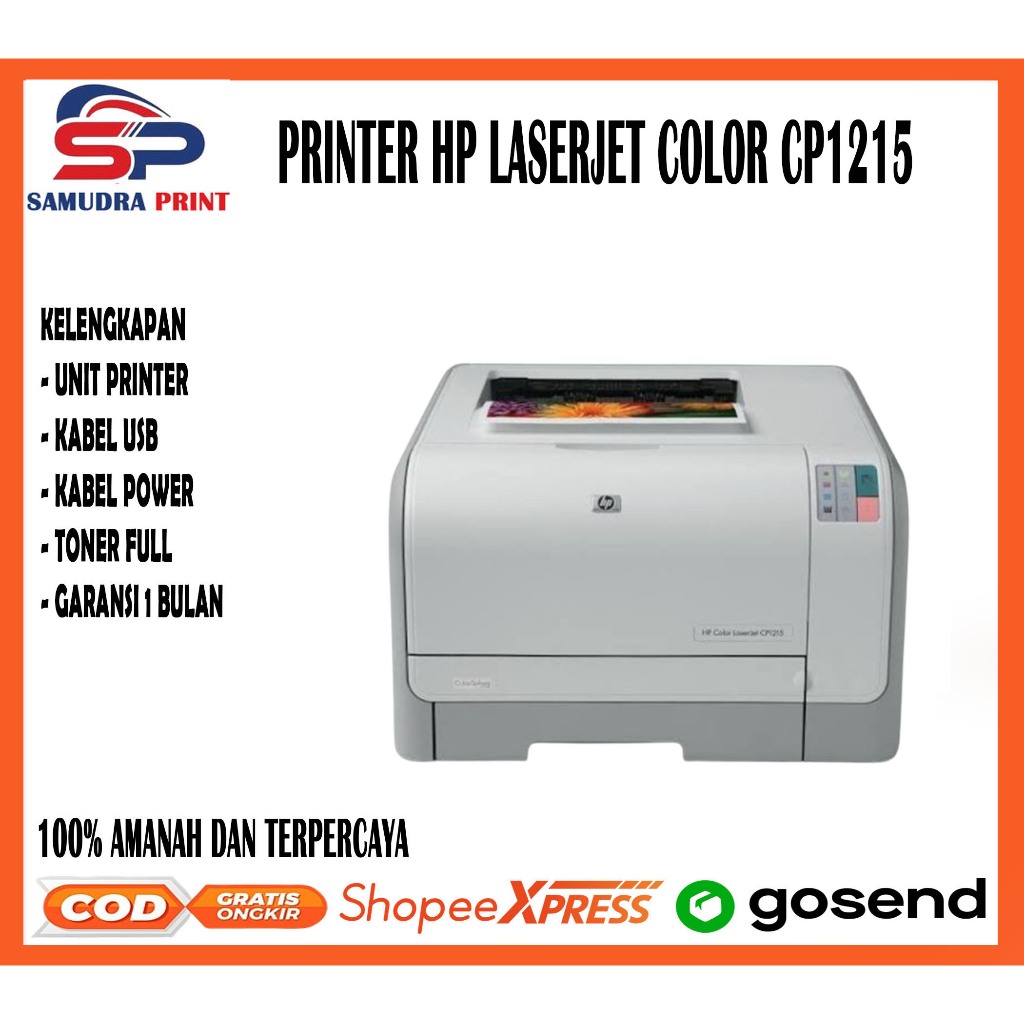printer hp color LaserJet cp1215 printer warna