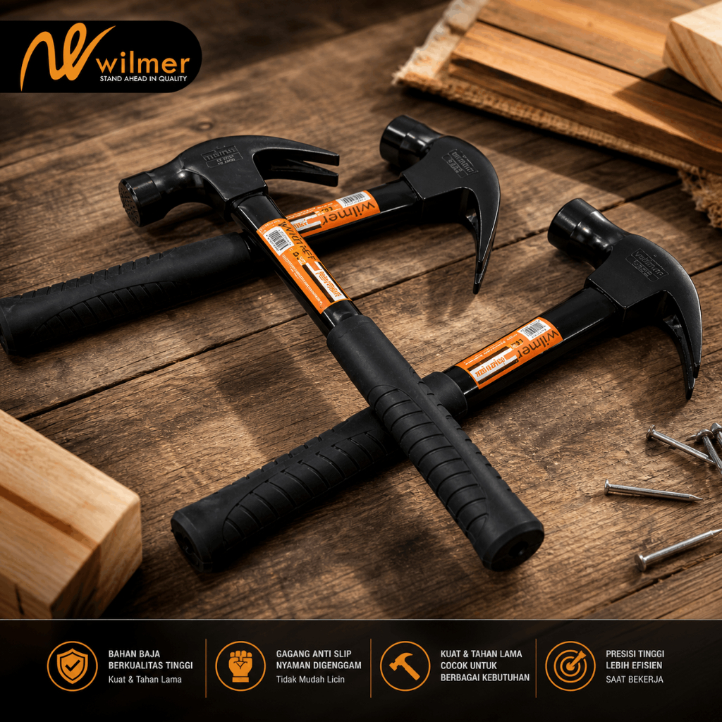 Tekiro Palu Kambing With Magnet 8 OZ / 12 OZ / 16 OZ - PALU KAMBING GAGANG PIPA BESI KARET 8 OZ CLAW
