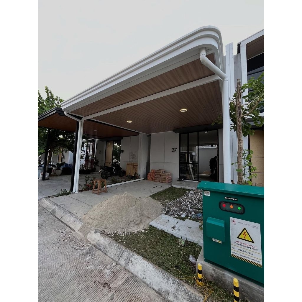 kanopi hollow galvanis profil melengkung atap alderon rs plafon pvc