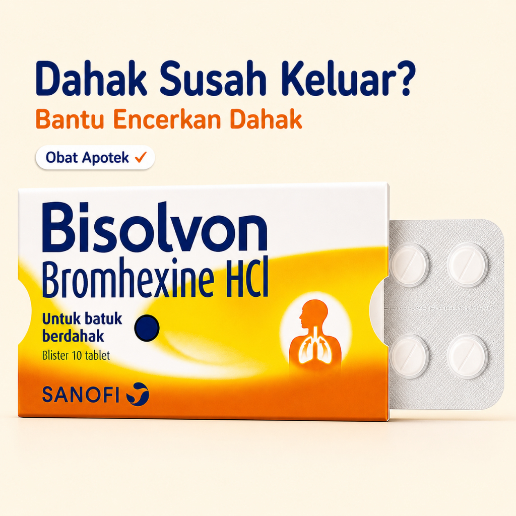 Bisolvon Obat Batuk Berdahak Bromhexine HCl 8mg Original SANOFI