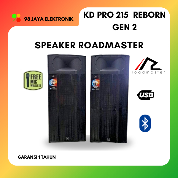 ROADMASTER - KD PRO 215 Reborn GEN2 I Mix Usb inc mic  Speaker Active Bluetooth I Garansi 1 Tahun