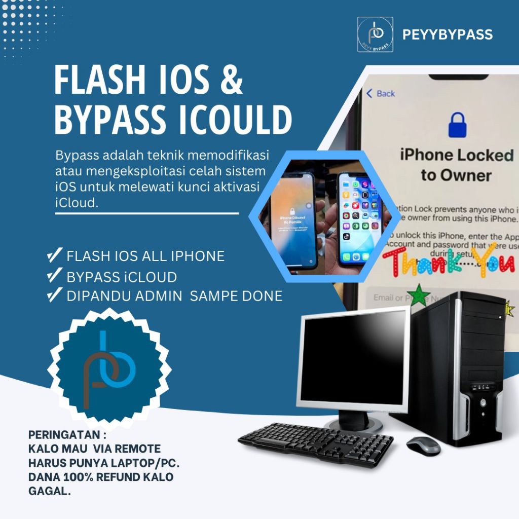 Flash iOS All iPhone & iPad | Perbaikan Software, Unlock Resmi & Konsultasi iCloud Dipandu oleh admi