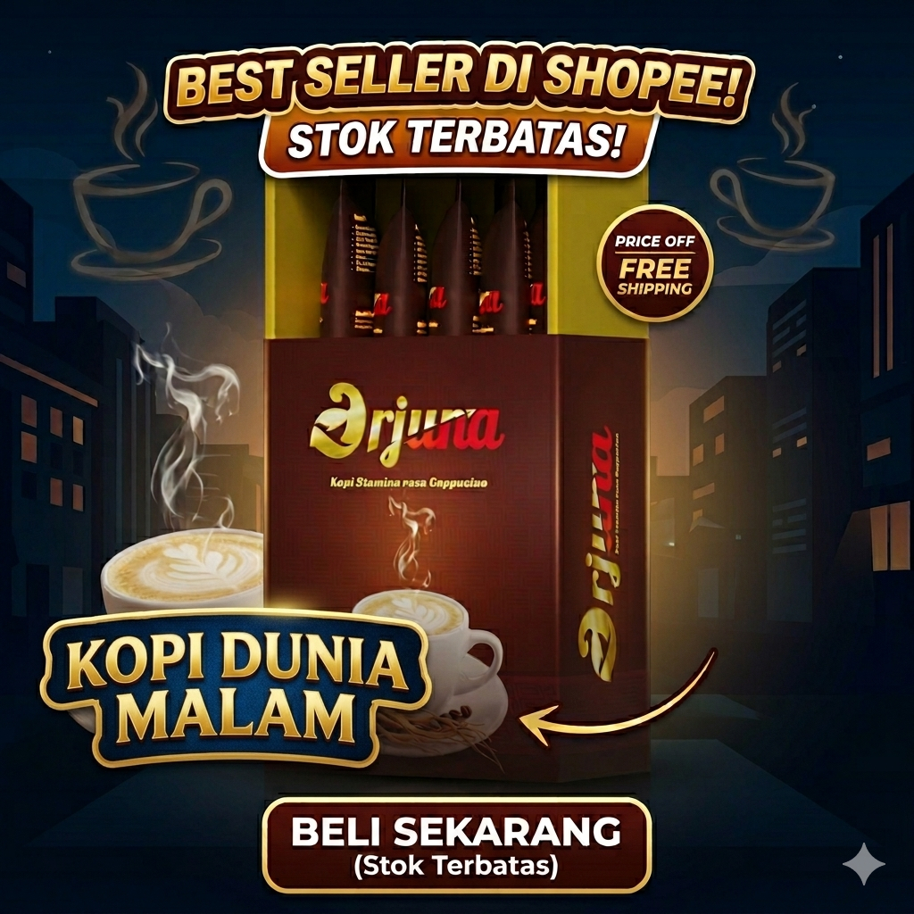 Kopi Premium Sasetan siap seduh di jam malam Kuat melek sampe pagi BPOM halal