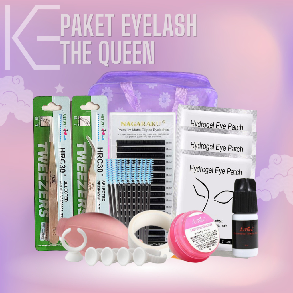 PAKET EYELASH EXTENTION LENGKAP + TAS TERMURAH