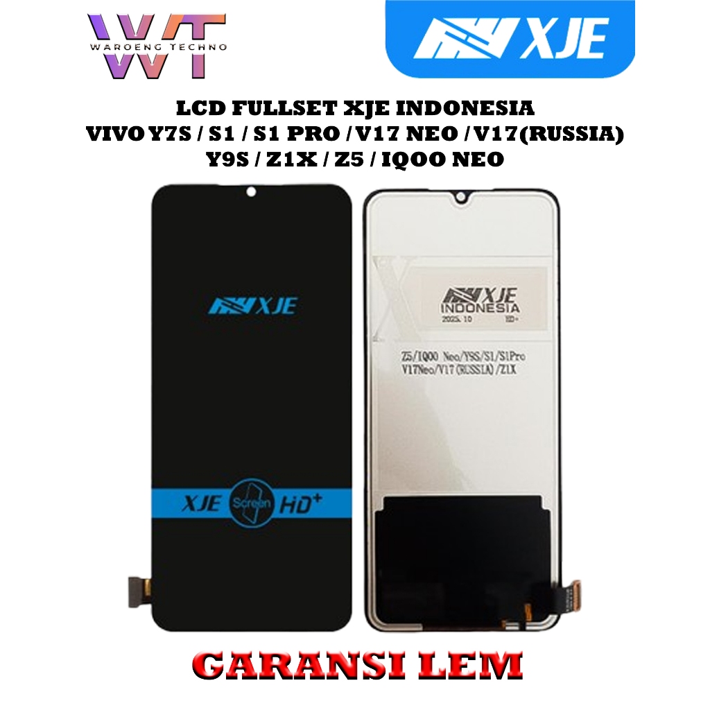 LCD VIVO Y7S / S1 / S1 PRO / V17 NEO / V17 (RUSSIA) / Y7S / Y9S / Z1X / Z5 / IQOO NEO BLACK FULLSET 
