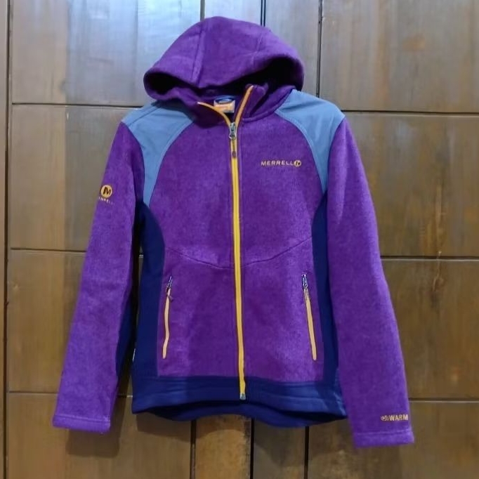 Merell fleece hoodie full zip colorblock size M(95),tracksuit nike colorblock size L(women),inenrr c