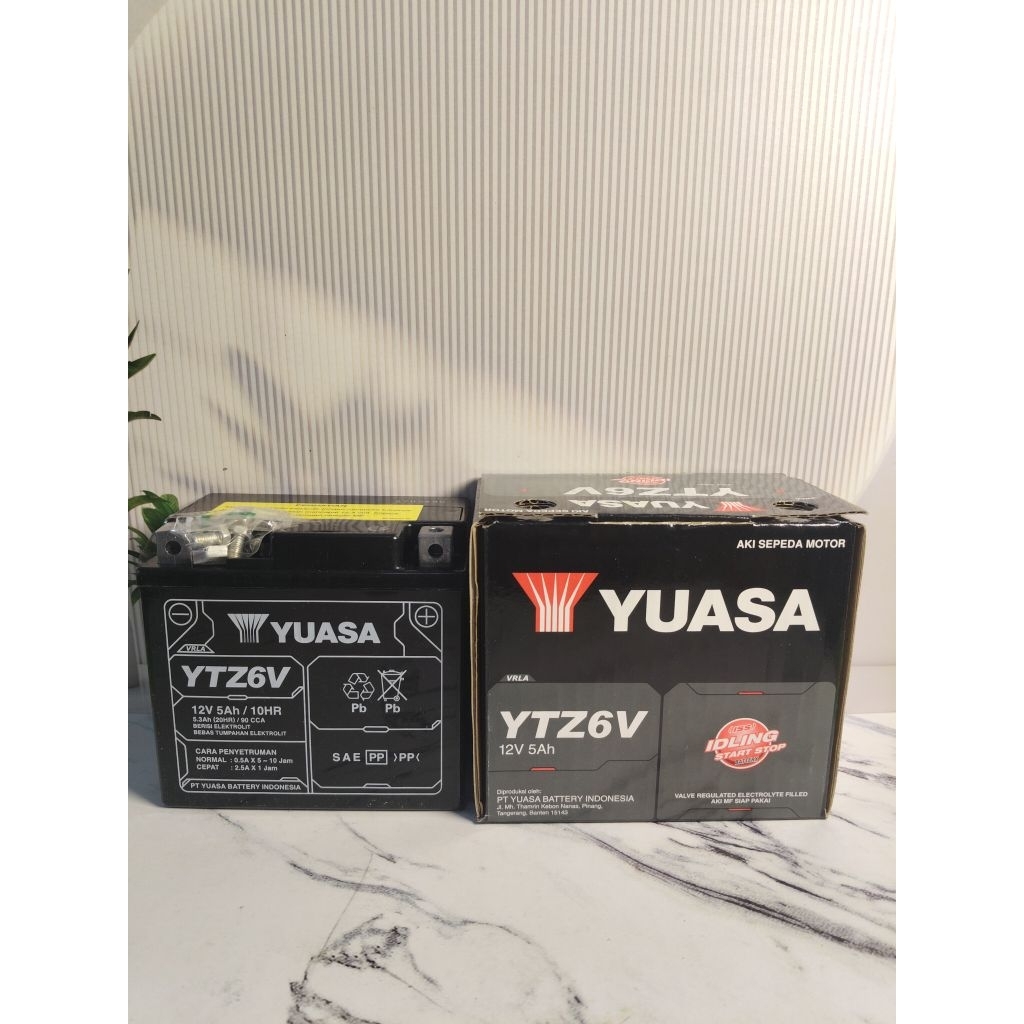 Aki Yuasa YTZ6V MF Original Setara GTZ6V Aki Motor Matic & Sport Bergaransi