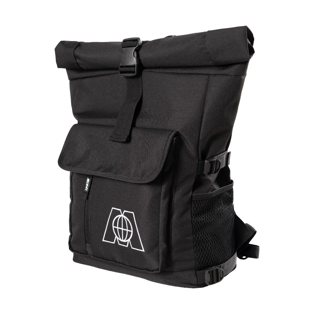 Melvant - MBP Binks Black Roll Top Backpack Bag | Tas Ransel Roll Top Hitam Pria