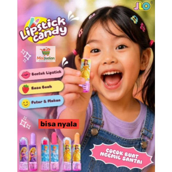 JLO Permen Lipstik Bisa Nyala Aneka Rasa | Lipstick Candy | RANDOM | HALAL |