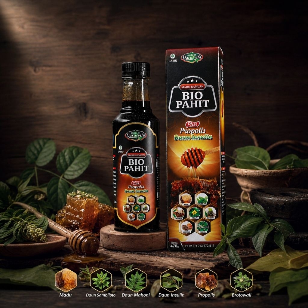 Madu Bio pahit plus propolis dan insulin