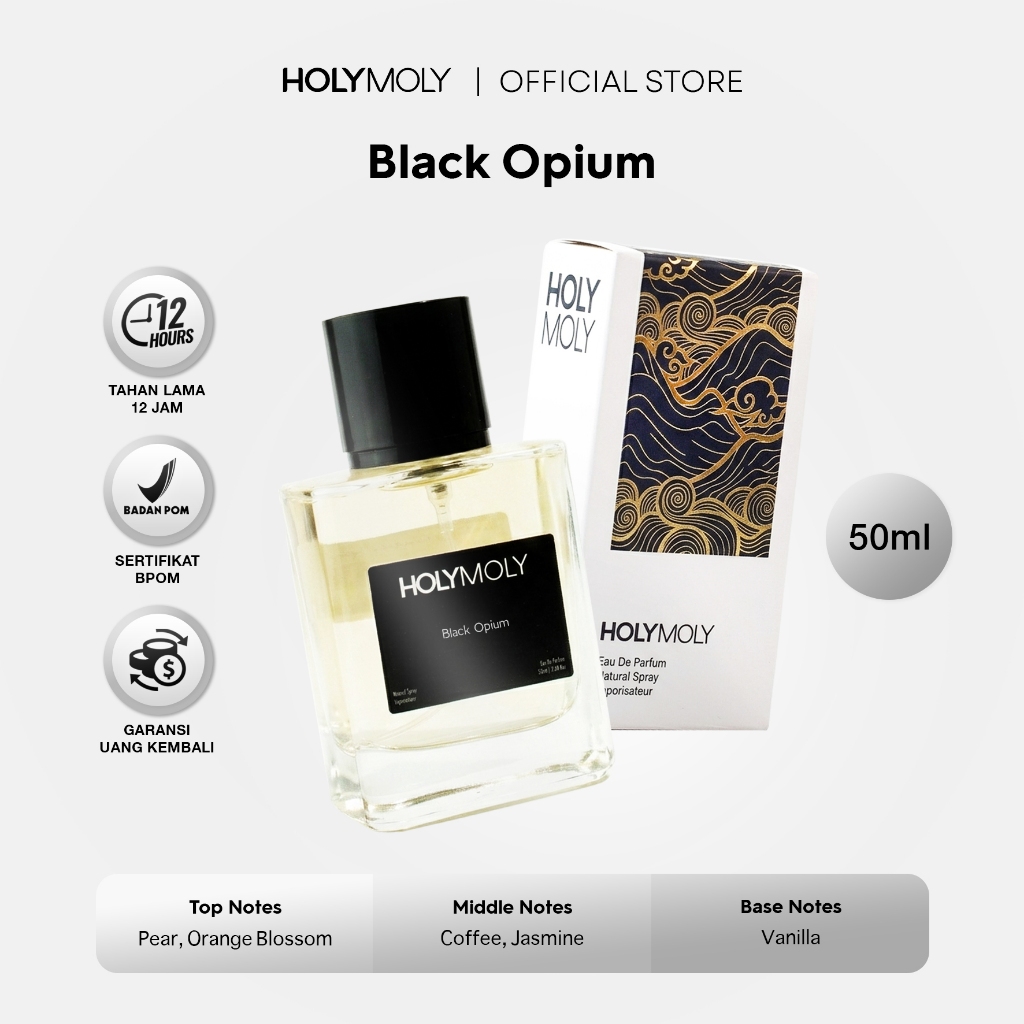 Holymoly - Black Opium Parfum Aroma Vanilla Kopi Melati Powdery