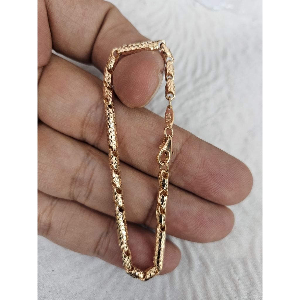 gelang pipa medan polos cukit emas 70 % 700 70% 16k