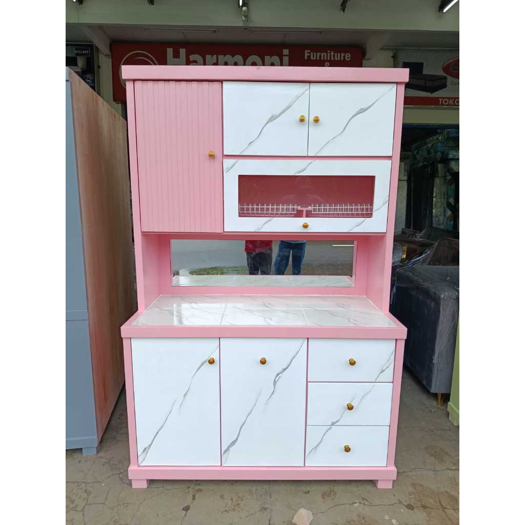RAK PIRING KAYU HIDROLIK MULTIPLEK 3 PINTU RAK SAYUR HIDROLIK MULTIPLEK 3 PINTU LEMARI SAYUR 3 PINTU