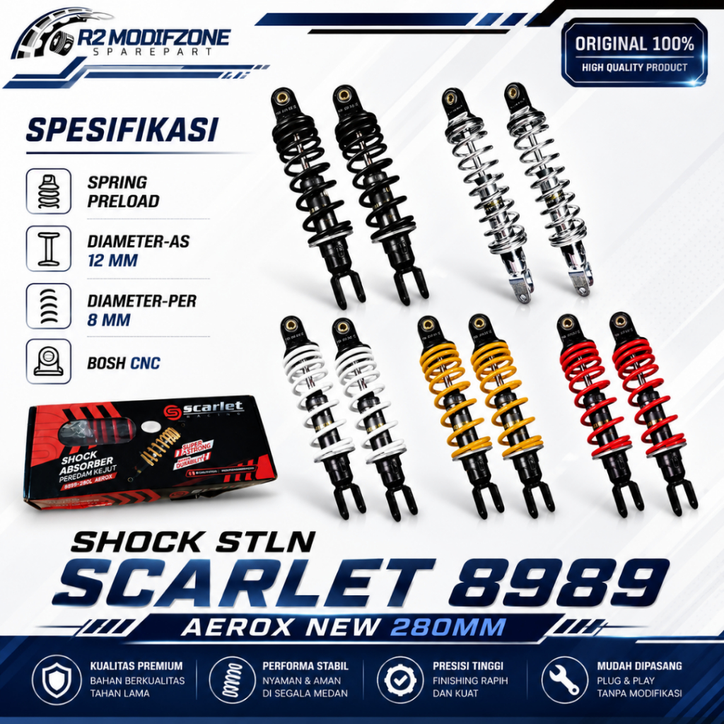 Shockbreaker STLN 8989 Aerox New 280mm "Original Scarlet"