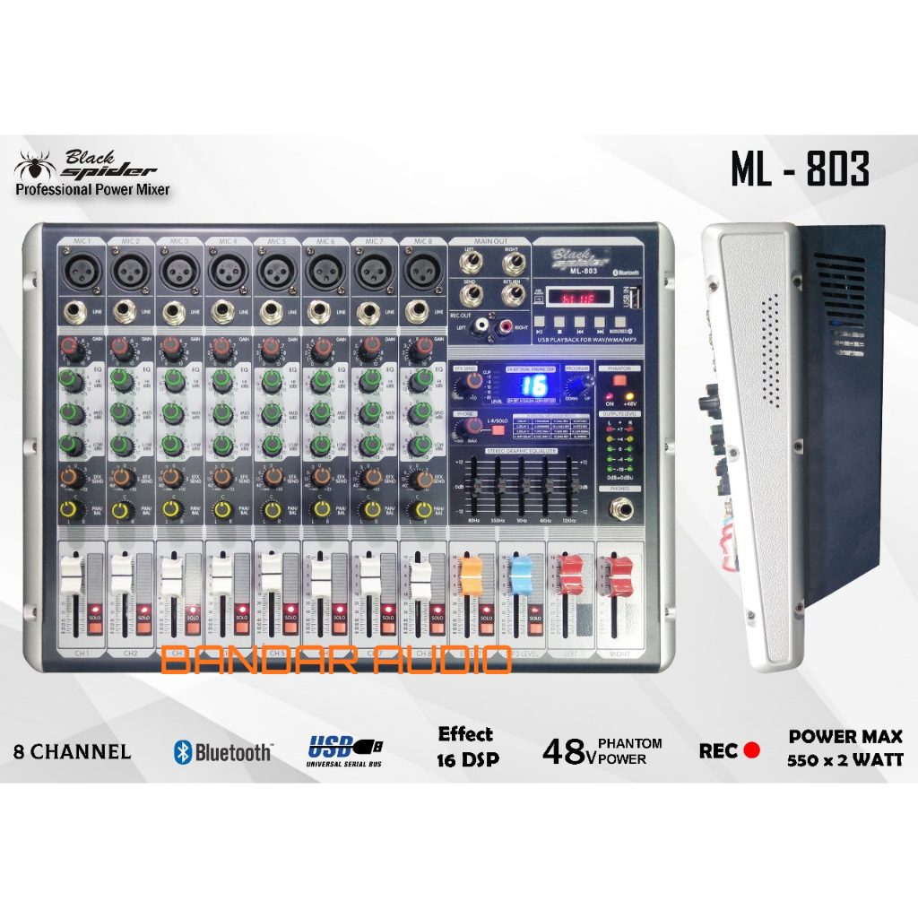 Power mixer black spider ml 803 power mixer black spider ml803 power mixer ml 803 original