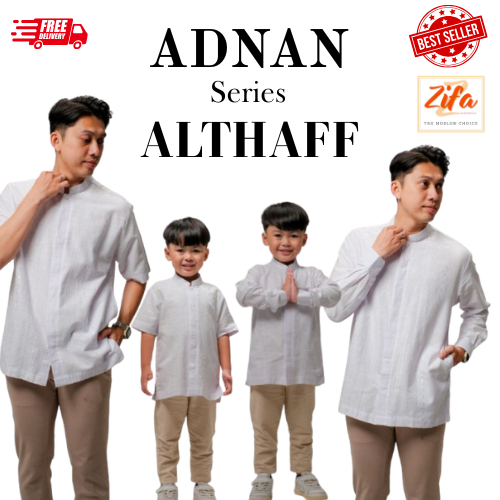 KOKO ADNAN SERIES BY ALTHAFF KOKO LENGAN PANJANG DAN LENGAN PENDEK BORDIR KOKO PUTIH KOKO PRIA