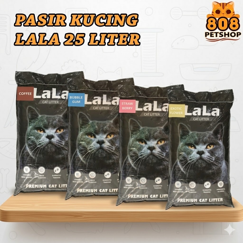 Pasir Kucing LALA 25 Liter - Pasir wangi gumpal Lala Cat Litter 25L