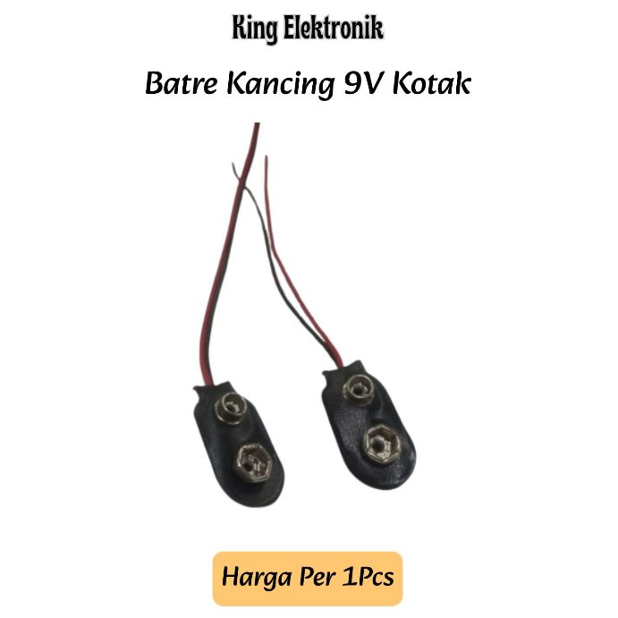 Kancing Baterai Soket Batere Kotak Battery Snap Connector 9V Baterai 9 Volt Kotak