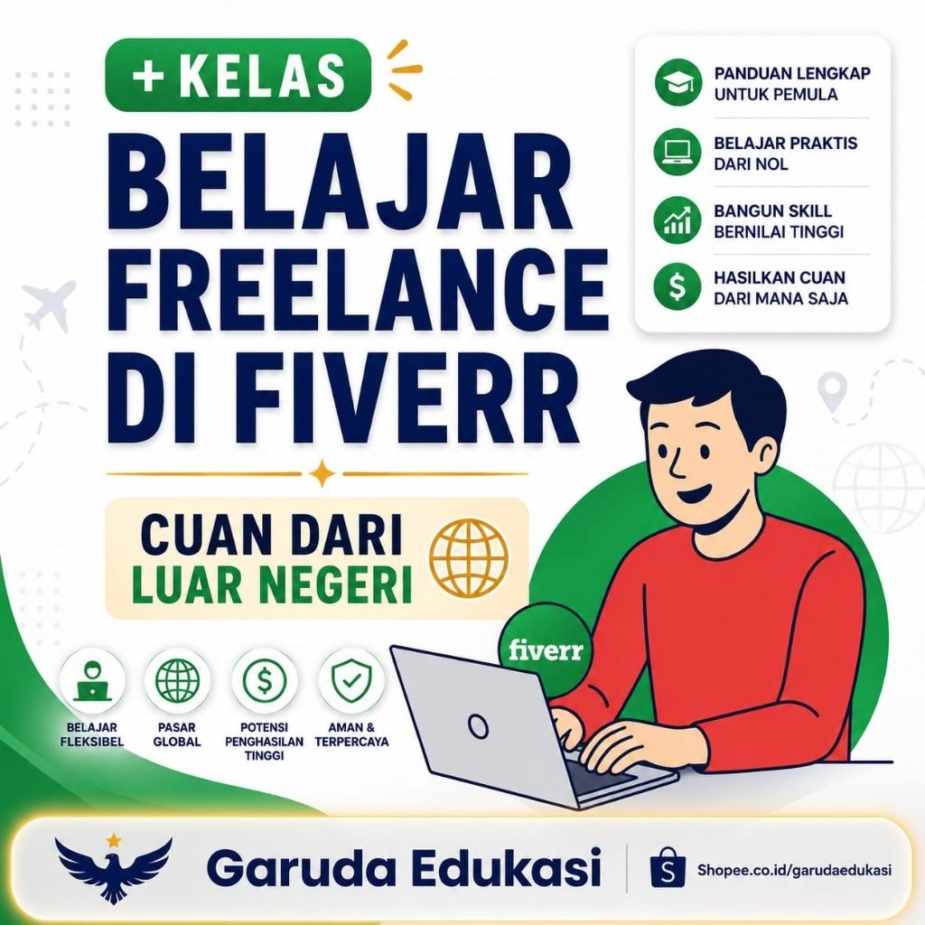 (56) Kelas Belajar Freelance di Fiverr – eCourse Freelancer Pemula Cuan dari Luar Negeri