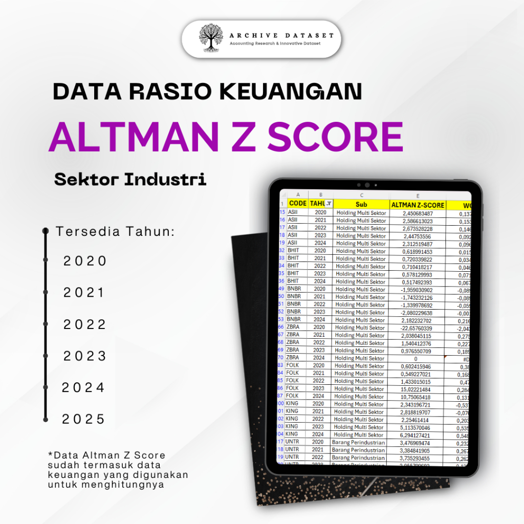Data Altman Z Score Pada Perusahaan Sektor Industrial Yang Terdaftar Di Bursa Efek Indonesia