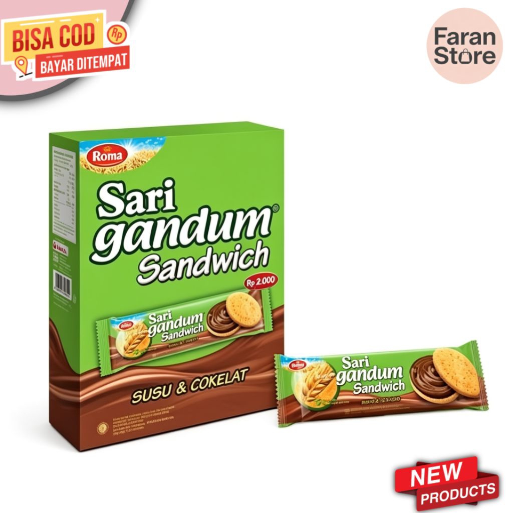 Roma sari gandum coklat box