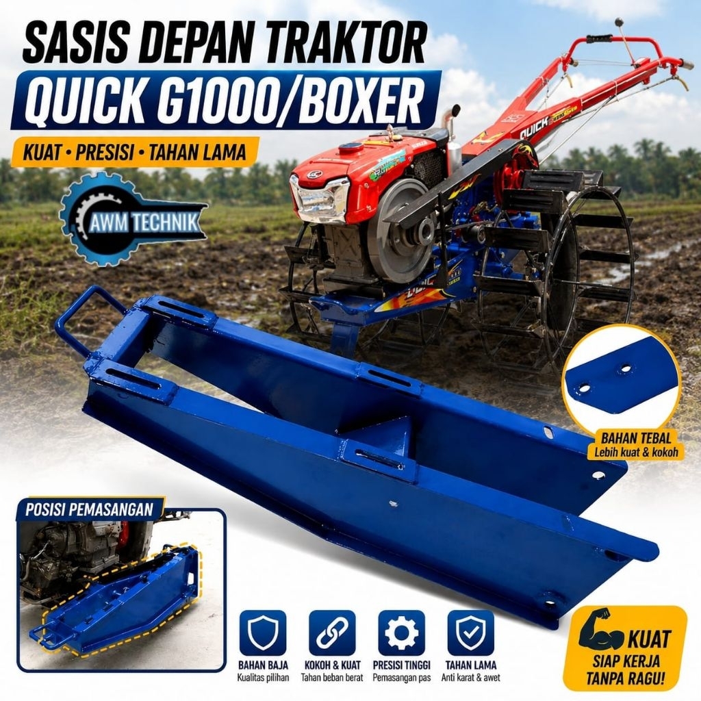 Sasis Depan Traktor Quick g1000/Boxer