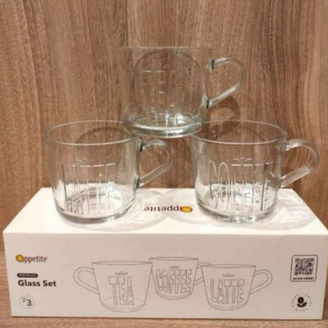 oppetite glass set 430ml (new with box)