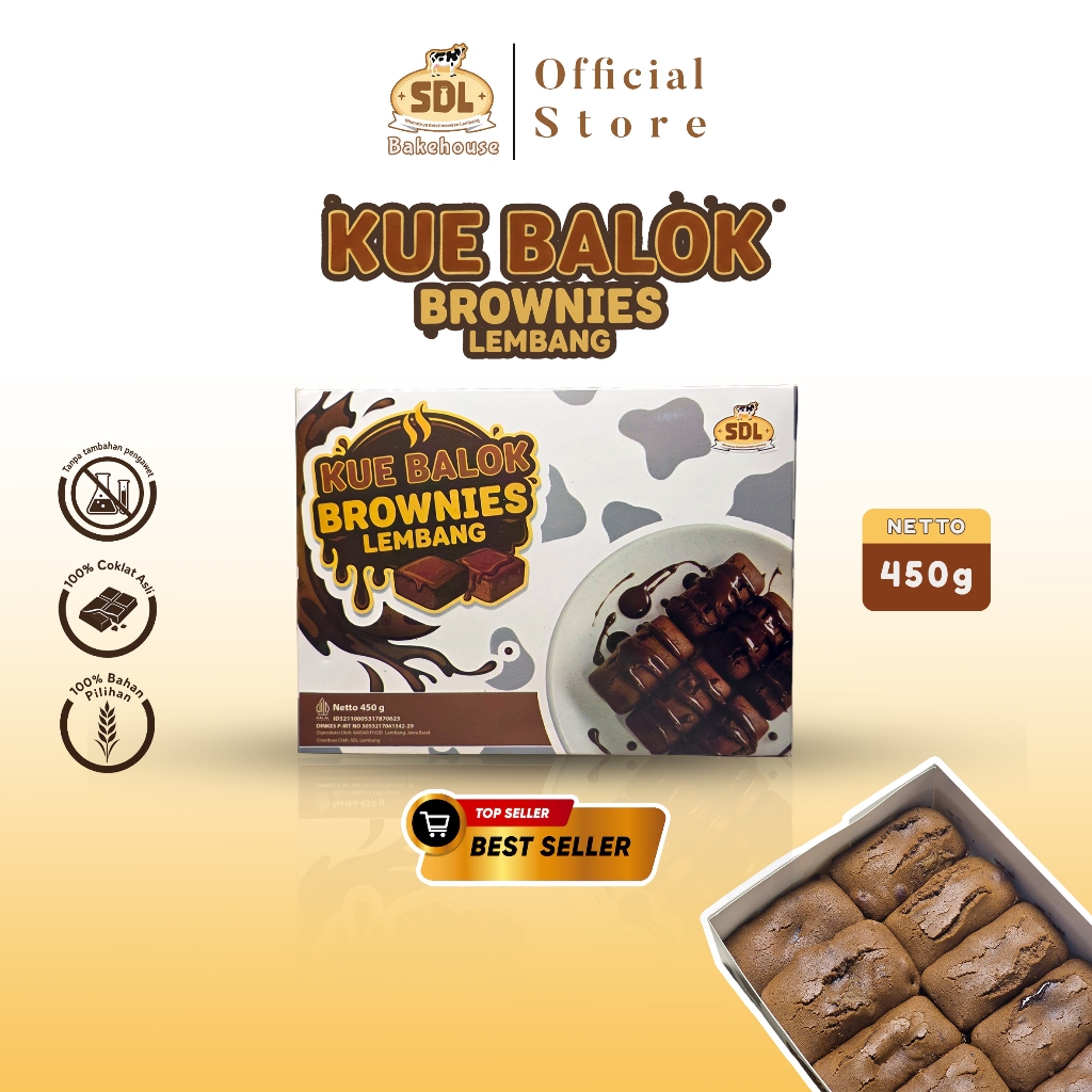 [FRESH DIBUAT DADAKAN] Kue Balok Brownies Lembang Lumer SDL Enak Anti Seret Asli Coklatnya