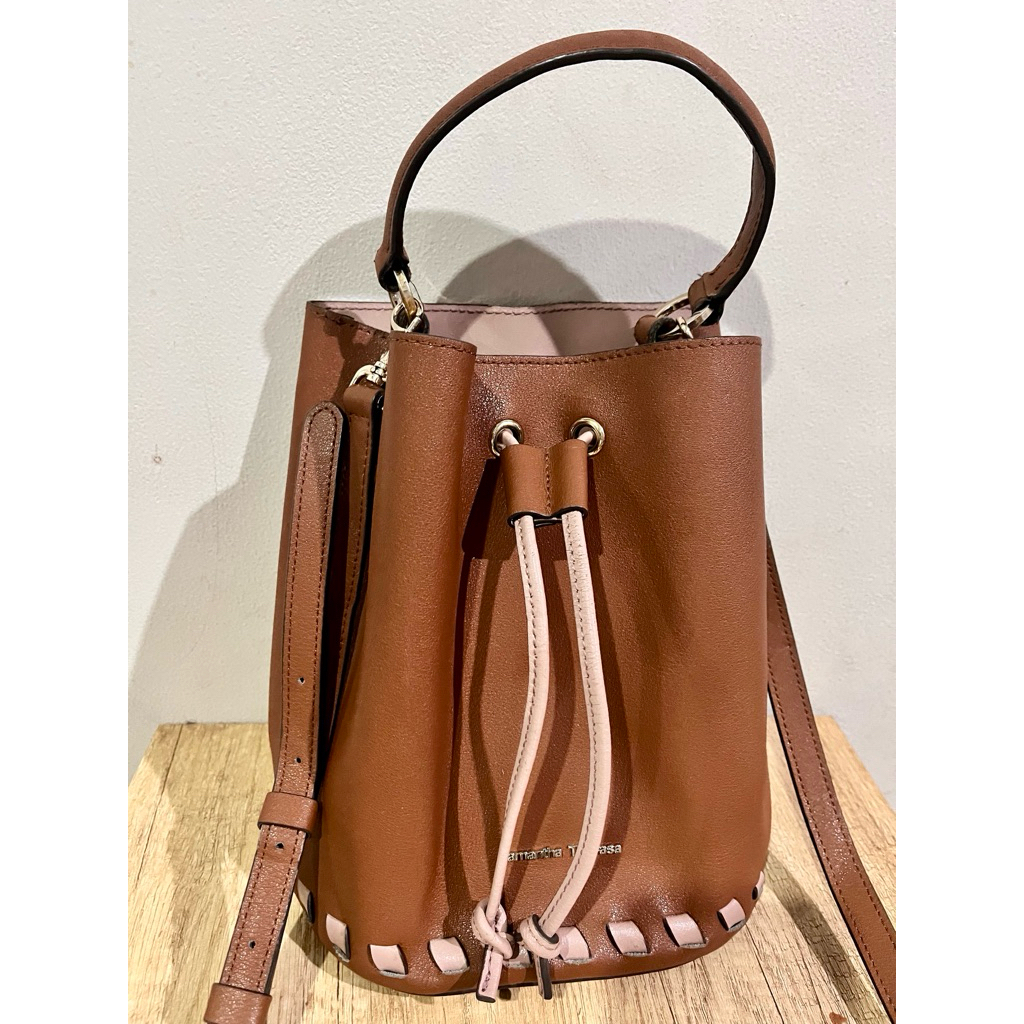 Tas Preloved Serut Bucket Samantha Th*vasa kulit asli original