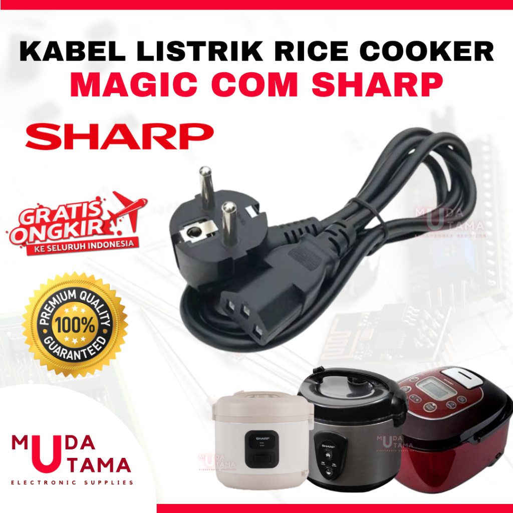 Kabel Rice Cooker MagicCom SHARP | Cok Kabel MagicCom SHARP | Kabel Listrik Magic Com SHARP | Kabel 