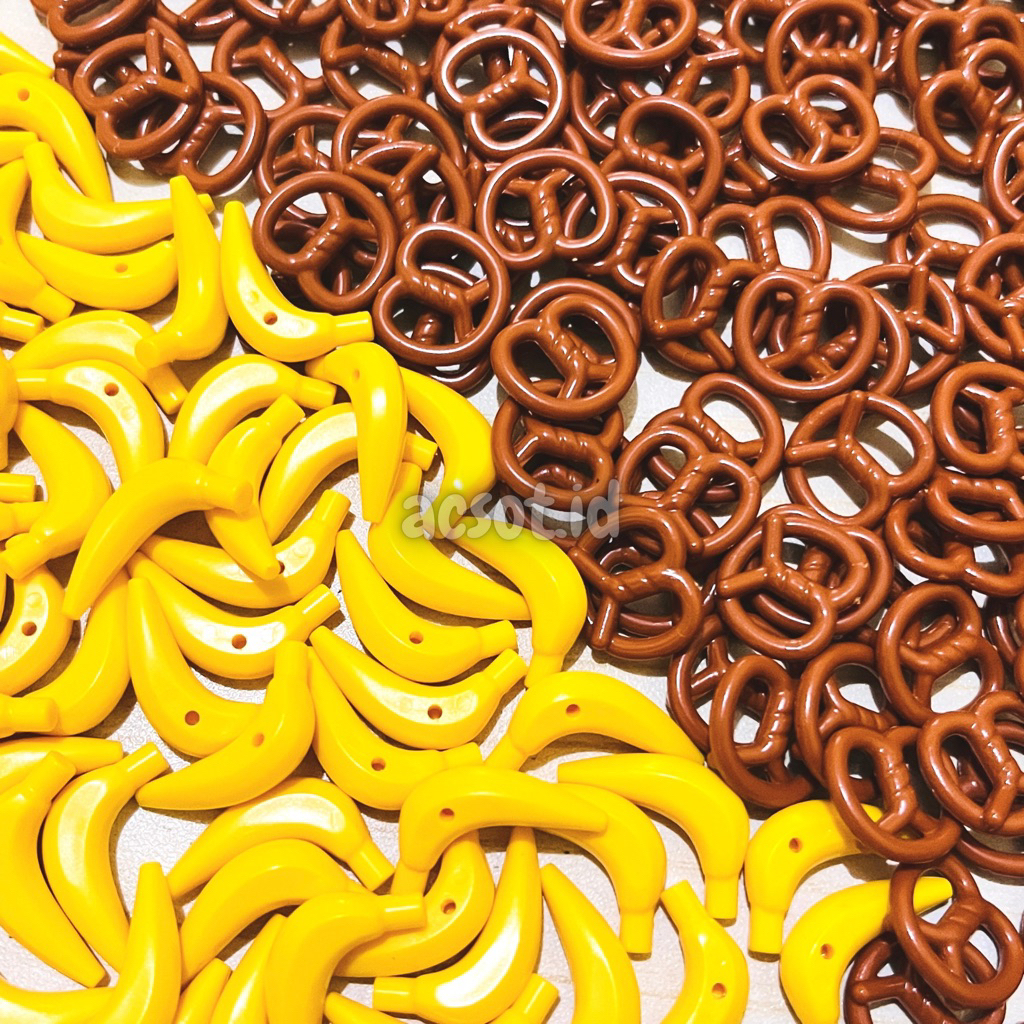 Miniatur Pisang & Pretzel | Aksesoris Figure Mini Banana & Pretzel