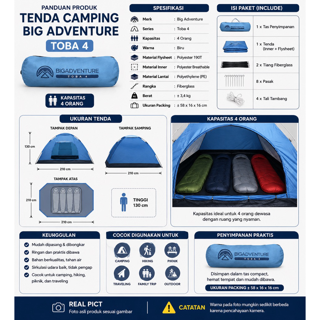 tenda big adventure Toba 4