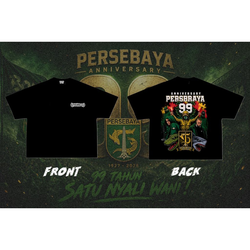 Kaos Persebaya Boxy Crop Anniversary | Persebaya Anniversary 99 tahun | Persebaya Strong Glory | Kao