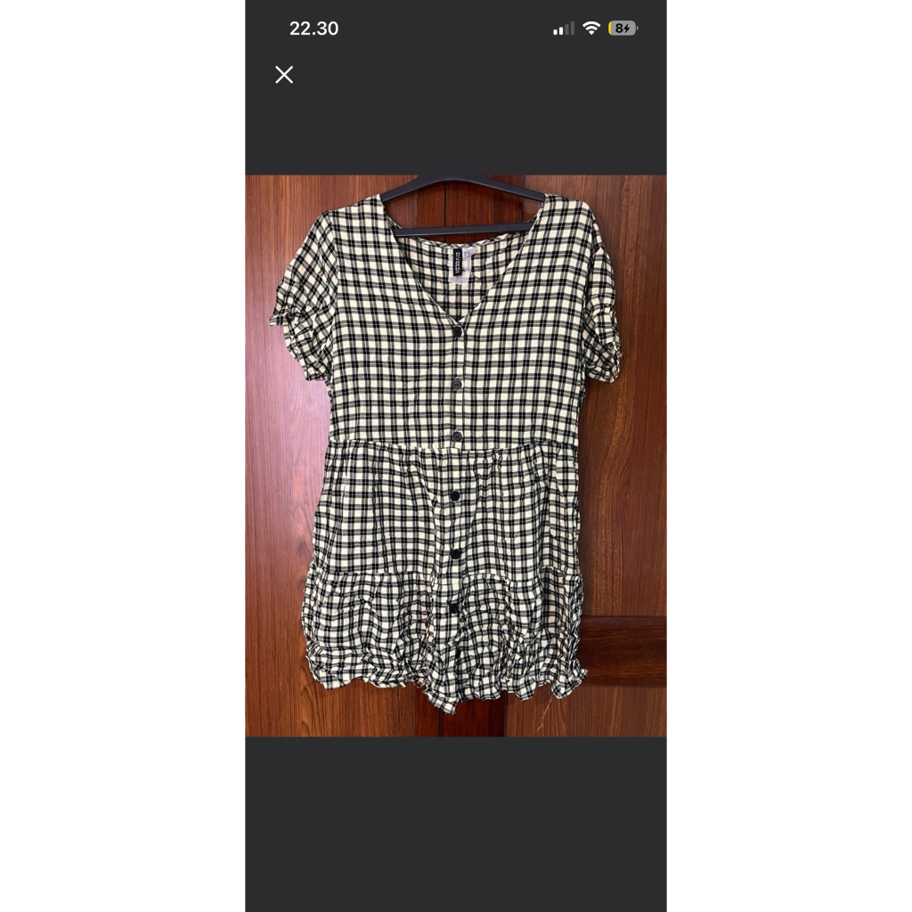 hnm plaid dress