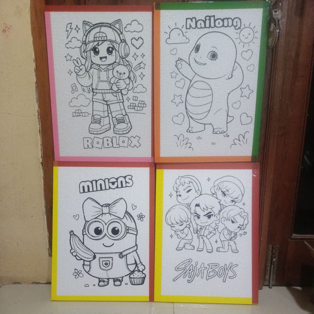 media mewarnai anak/sterofom lukis/sterofoam lukis 33x45 dan 33x50