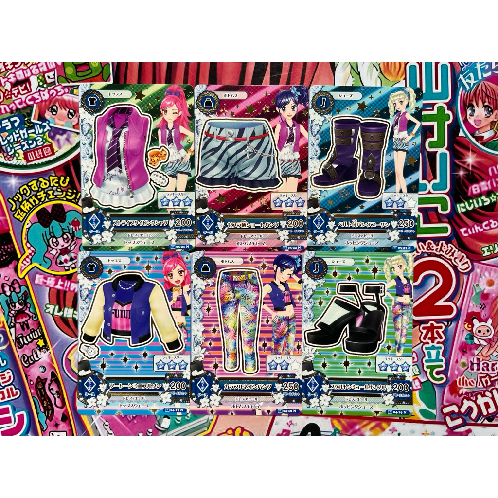 Kartu Aikatsu Seira Otoshiro Yurika Todo Aoi Kiriya Stripe Tie Pink Mini Two Tone Mini Blouson Set N