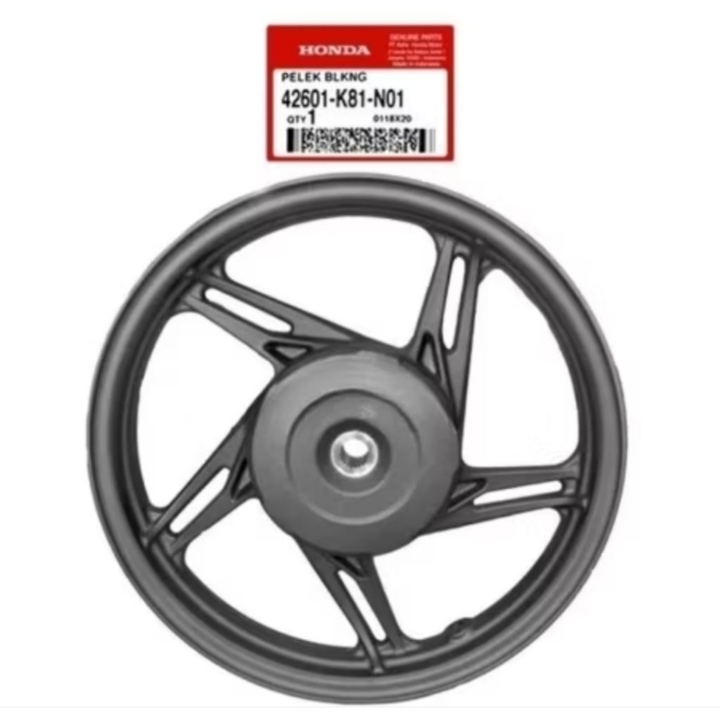 42601K81N01 Velg Belakang New Beat Sporty eSP 2016-2020 Asli Ori Honda AHM