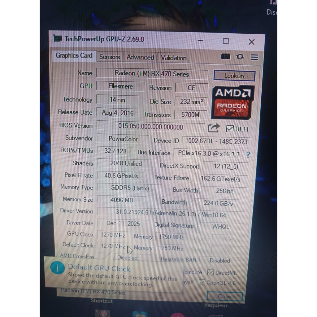 VGA RX 470 4GB GDDR5
