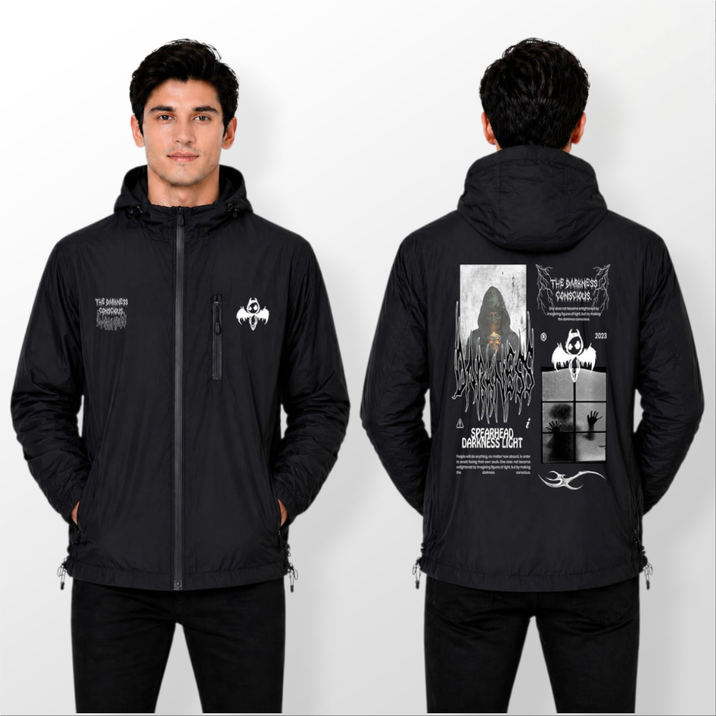 jaket parasut pria waterproof anti air hujan angin cowok distro keren terbaru running olahraga motor
