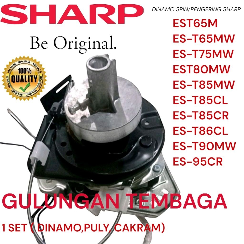 sharp motor dinamo spin pengering mesin cuci sharp super aqua magic ES-T65M ES-T65MW